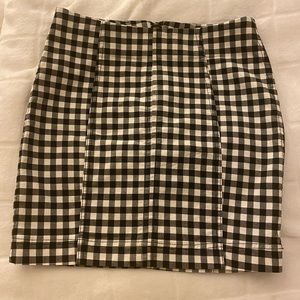 Free People Checkered Skirt